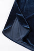 Frilled Stand Collar Button Front Velvet Blouse
