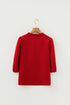 Frilled V Neck Bow Detail Three Quarter Sleeve Blouse