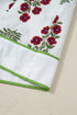 Frilled V Neck Three Quarter Sleeve A Line Floral Dress