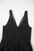 Front Cutout Smocked Back Sleeveless Wide Leg Jumpsuit