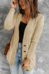 Front Pocket And Buttons Closure Cardigan
