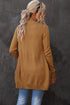 Front Pocket And Buttons Closure Cardigan