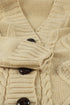 Front Pocket And Buttons Closure Cardigan