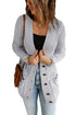 Front Pocket And Buttons Closure Cardigan