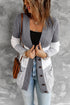 Front Pocket And Buttons Closure Cardigan