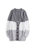 Front Pocket And Buttons Closure Cardigan