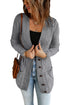 Front Pocket And Buttons Closure Cardigan