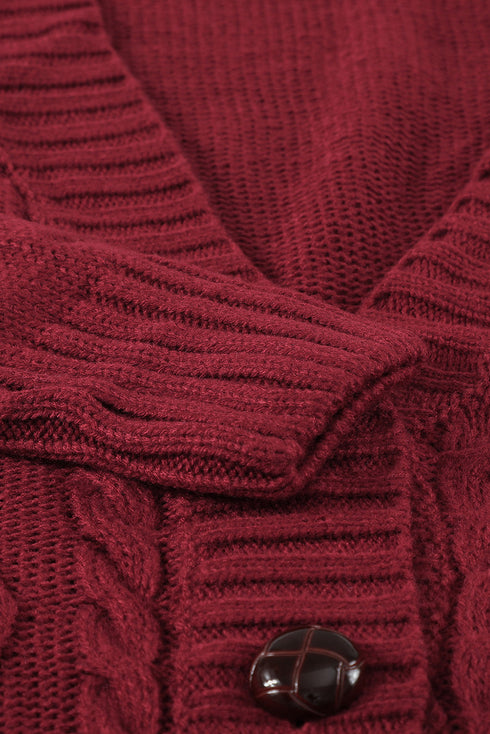 Front Pocket And Buttons Closure Cardigan