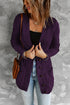 Front Pocket And Buttons Closure Cardigan