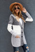 Front Pocket And Buttons Closure Cardigan