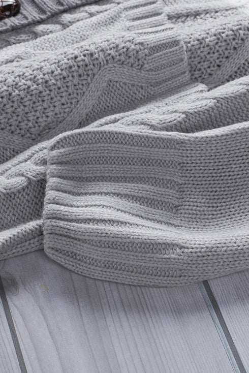 Front Pocket And Buttons Closure Cardigan