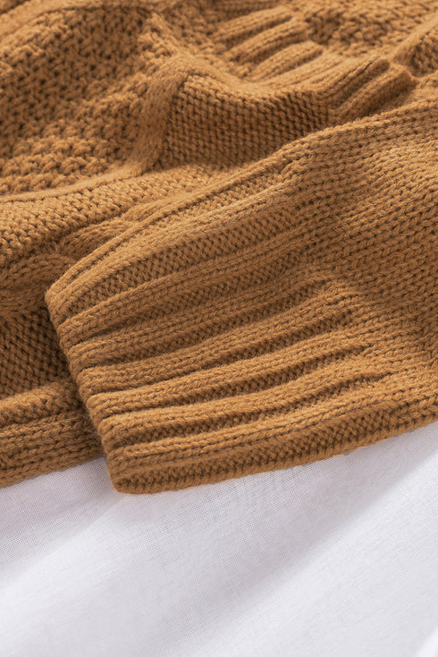 Front Pocket And Buttons Closure Cardigan