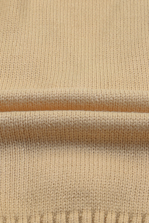 Front Pockets Buttons Textured Cardigan