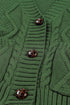 Front Pockets Buttons Textured Cardigan