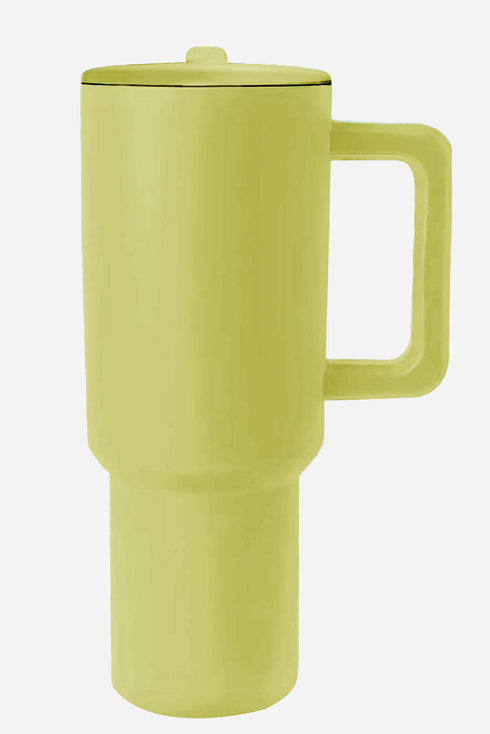 Frosted Metal Alloy Vacuum Insulated Straw Tumbler