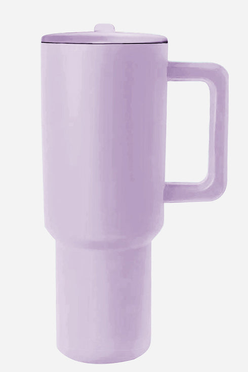 Frosted Metal Alloy Vacuum Insulated Straw Tumbler