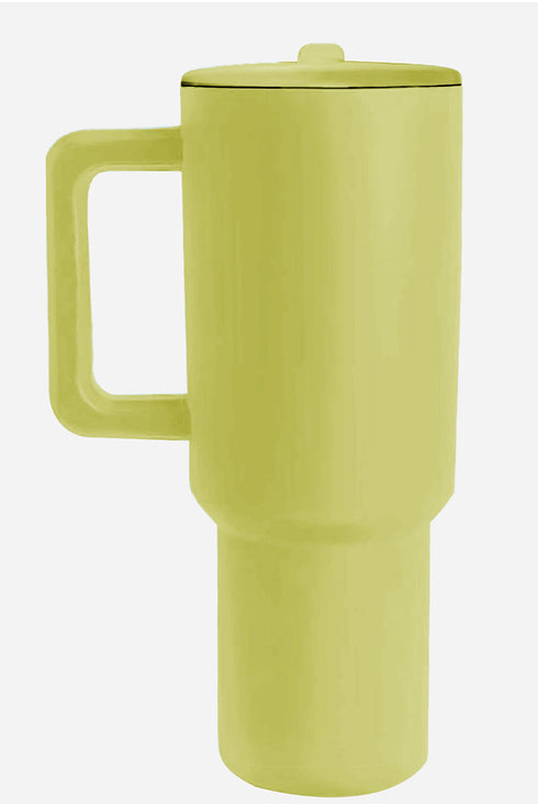 Frosted Metal Alloy Vacuum Insulated Straw Tumbler