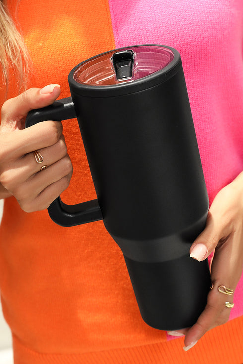 Frosted Metal Alloy Vacuum Insulated Straw Tumbler