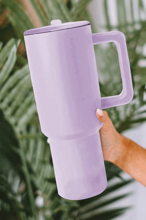 Frosted Metal Alloy Vacuum Insulated Straw Tumbler