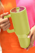 Frosted Metal Alloy Vacuum Insulated Straw Tumbler