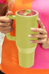 Frosted Metal Alloy Vacuum Insulated Straw Tumbler