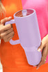 Frosted Metal Alloy Vacuum Insulated Straw Tumbler