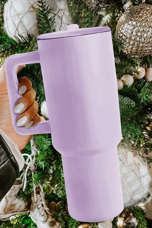 Frosted Metal Alloy Vacuum Insulated Straw Tumbler