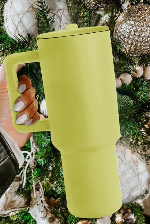 Frosted Metal Alloy Vacuum Insulated Straw Tumbler