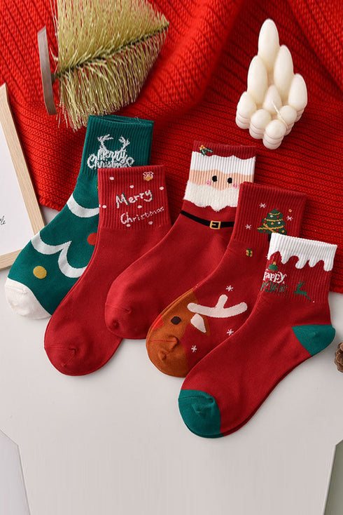 Fun Graphic Print Soft Knit Crew Socks