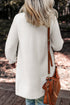 Fuzzy Eyelash Knit Button Front Patch Pocket Longline Cardigan