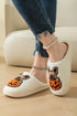 Fuzzy Fleece Graphic Print Warm Plush House Slippers
