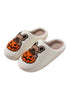 Fuzzy Fleece Graphic Print Warm Plush House Slippers