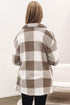 Fuzzy Plaid Flap Button Up Midi Coat