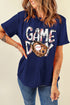 Game Day Baseball Stitch Graphic Print Short Sleeve Sports Tee