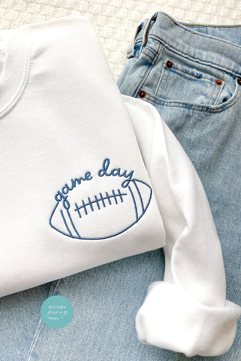 Game Day Football Graphic Crew Neck Sweatshirt