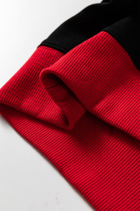 Game Day Letter Graphic Varsity Stripe Baggy Sweatshirt