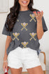 Game Day Sequin Embellished Baseball Graphic Print Tee