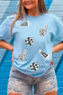 Game Day Spirit Sequin Embellished Cheer Patch Graphic Tee