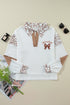 Gameday Bow Graphic Waffle Knit Collared Shirt