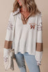 Gameday Bow Graphic Waffle Knit Collared Shirt
