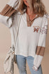 Gameday Bow Graphic Waffle Knit Collared Shirt