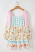 Garden Celebration Patchwork Bubble Sleeve Dress