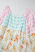 Garden Celebration Patchwork Bubble Sleeve Dress