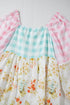 Garden Celebration Patchwork Bubble Sleeve Dress