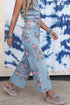 Garden Floral All Over Print Denim Bootcut Jeans