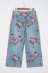 Garden Floral All Over Print Denim Bootcut Jeans