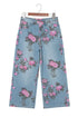 Garden Floral All Over Print Denim Bootcut Jeans