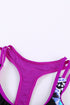 Geometric Accent Strap Scoop Neck Swim Tankini Top