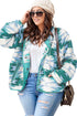 Geometric Aztec Pattern Plus Size Fleece Jacket