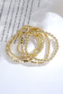 Geometric Beaded Plated Alloy Wrist Stack Set